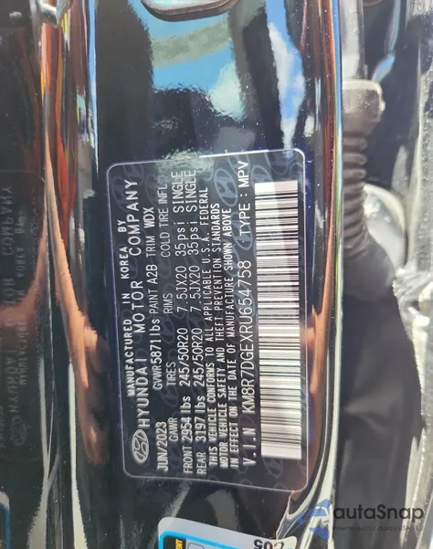 2024 Hyundai Palisade Calligraphy из США, поврежденный, VIN KM8R7DGEXRU654758